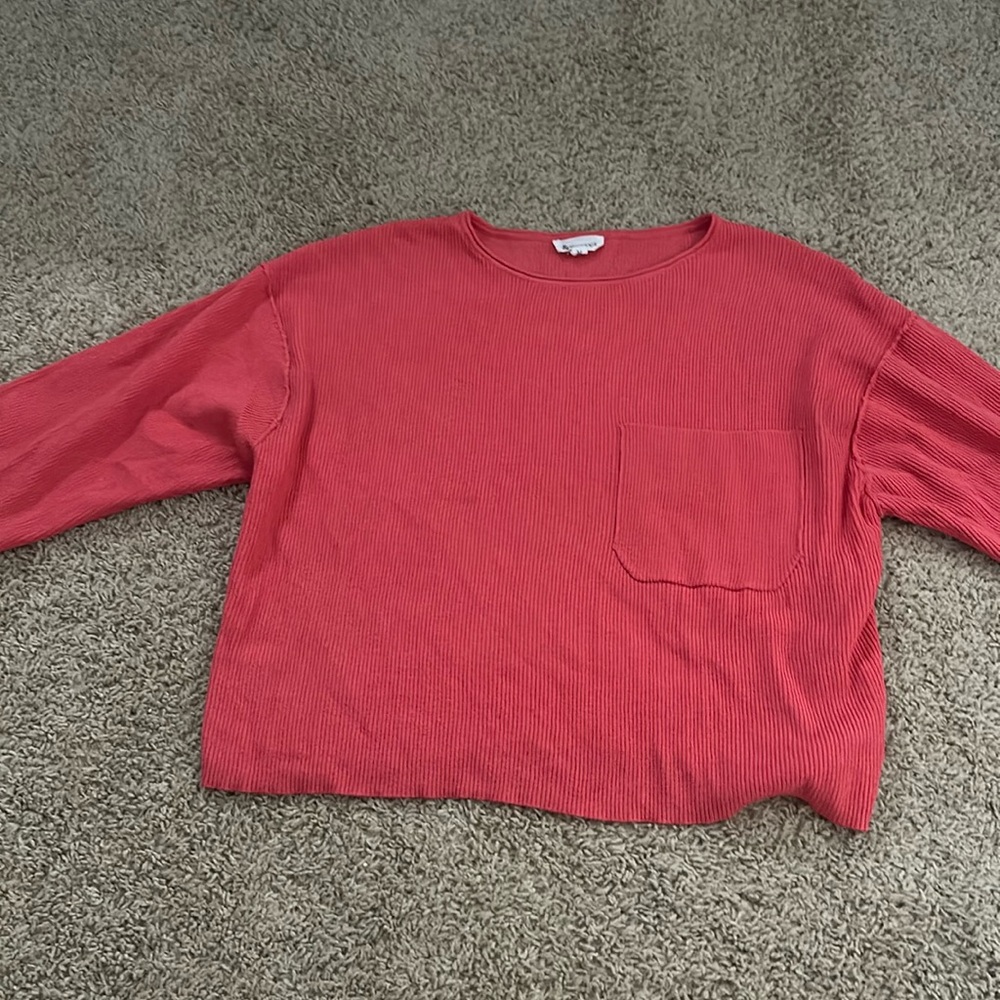Pink soft crop top sweater